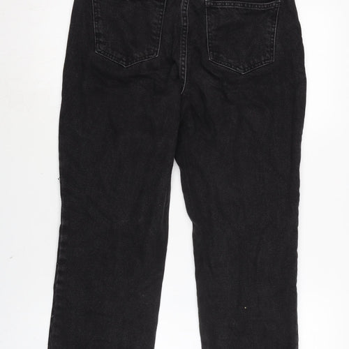 Naked Womens Grey Cotton Straight Jeans Size 28 in L25 in Regular Zip - Raw Hem