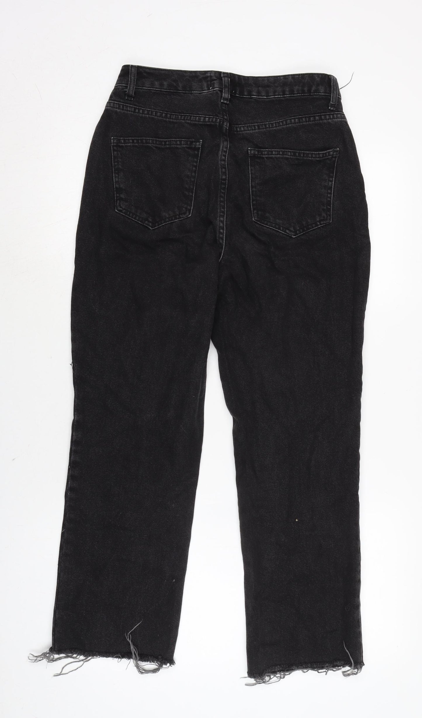 Naked Womens Grey Cotton Straight Jeans Size 28 in L25 in Regular Zip - Raw Hem