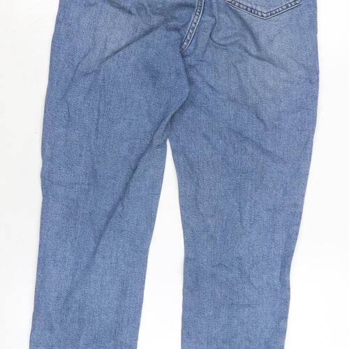 ASOS Womens Blue Cotton Blend Straight Jeans Size 26 in L25 in Regular Zip