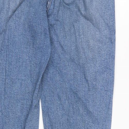 ASOS Womens Blue Cotton Blend Straight Jeans Size 26 in L25 in Regular Zip