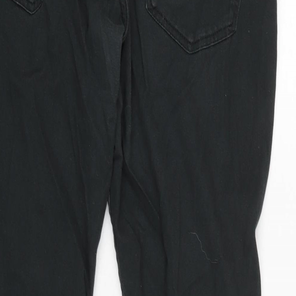 JACK & JONES Womens Grey Cotton Blend Straight Jeans Size 32 in L31 in Regular Zip