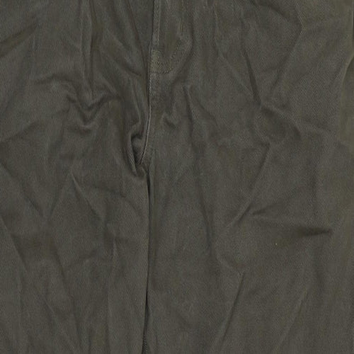 TU Mens Green Cotton Straight Jeans Size 33 in L32 in Regular Zip
