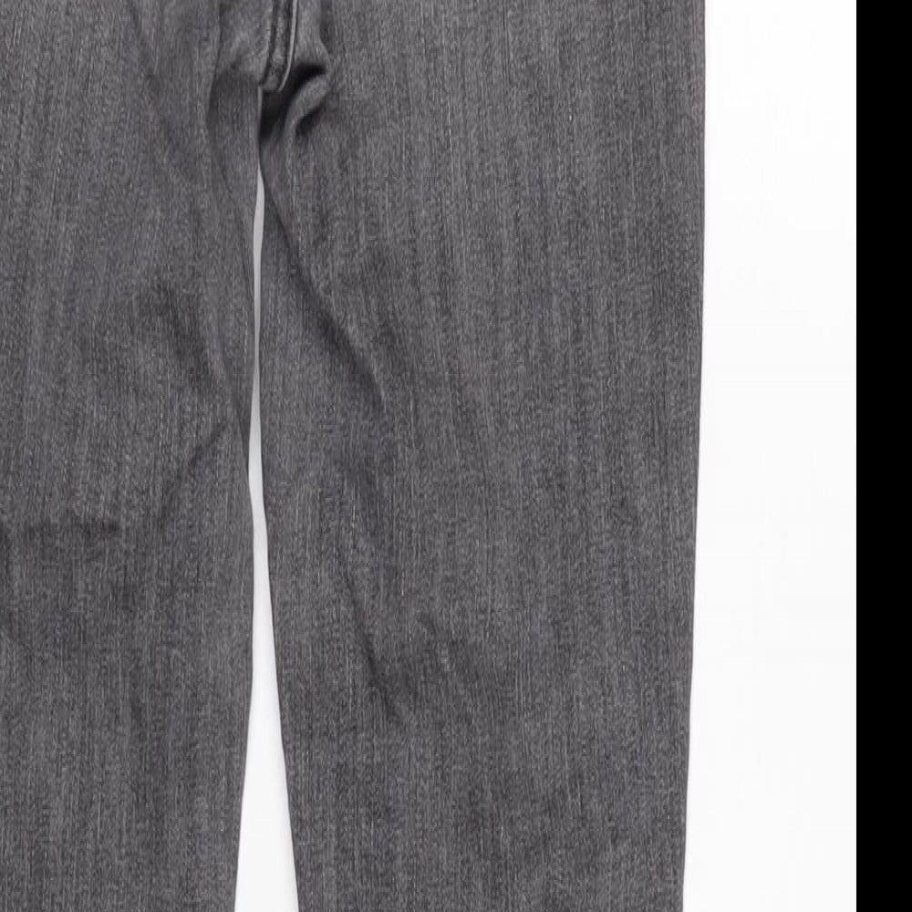 Levis Womens Grey Cotton Blend Tapered Jeans Size 24 in L26 in Regular Zip - Raw Hem