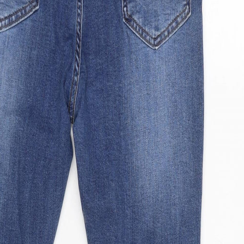 Hera London Mens Blue Cotton Blend Tapered Jeans Size 30 in L25 in Regular Zip
