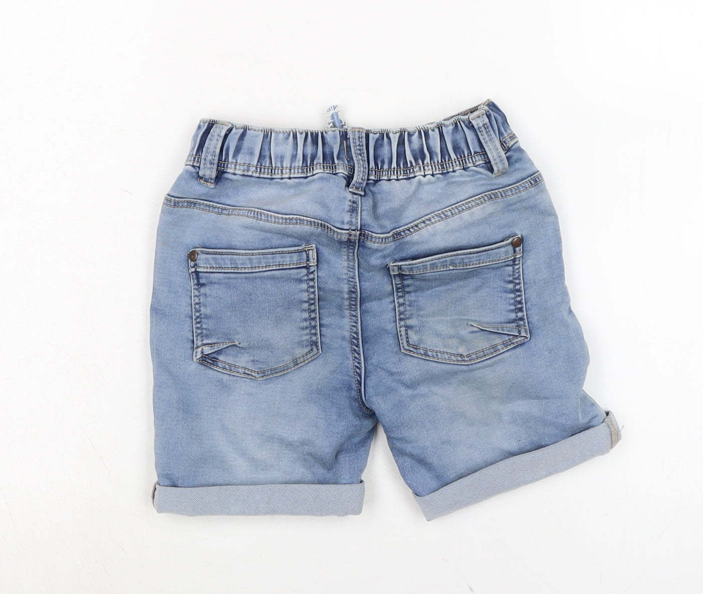 Nutmeg Boys Blue Cotton Biker Shorts Size 4-5 Years Regular Tie - Waist 20in.