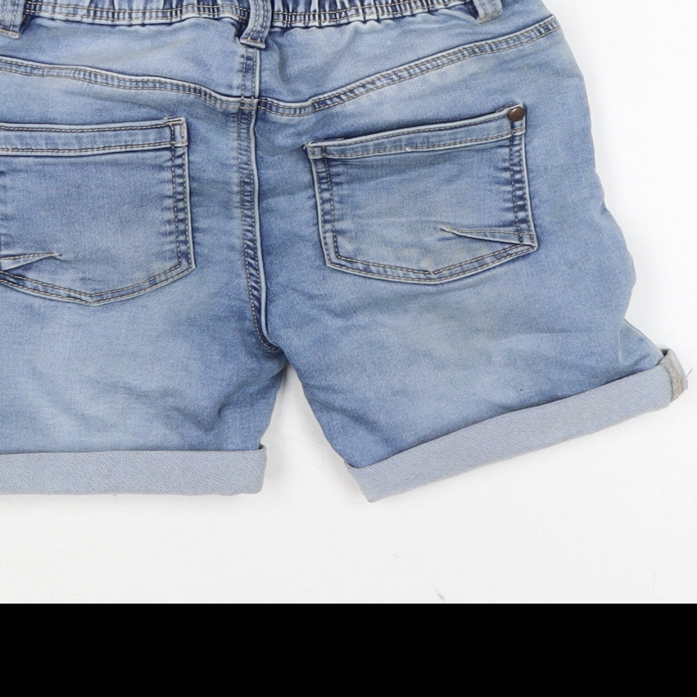 Nutmeg Boys Blue Cotton Biker Shorts Size 4-5 Years Regular Tie - Waist 20in.