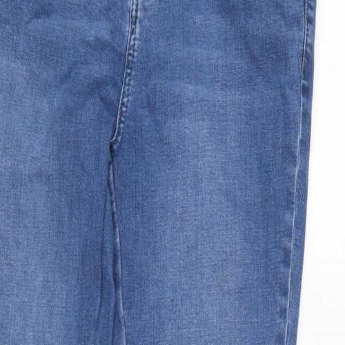 TU Womens Blue Cotton Blend Skinny Jeans Size 12 L27 in Regular Zip