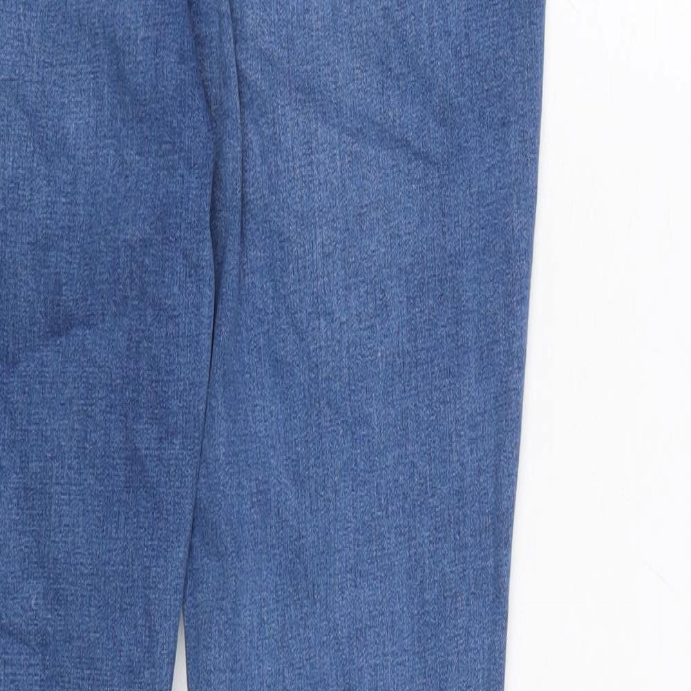 TU Womens Blue Cotton Blend Skinny Jeans Size 12 L27 in Regular Zip