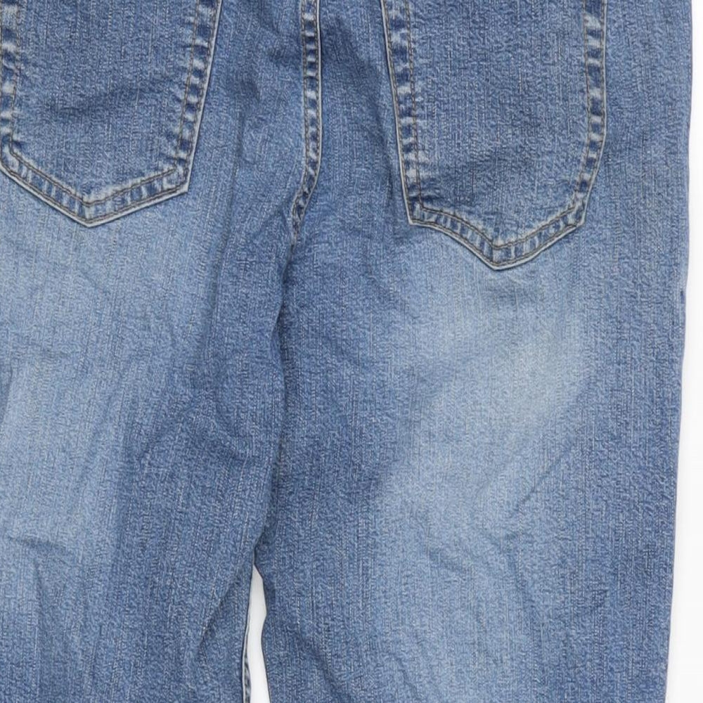 Jov Womens Blue Cotton Blend Cropped Jeans Size 14 L20 in Regular Zip