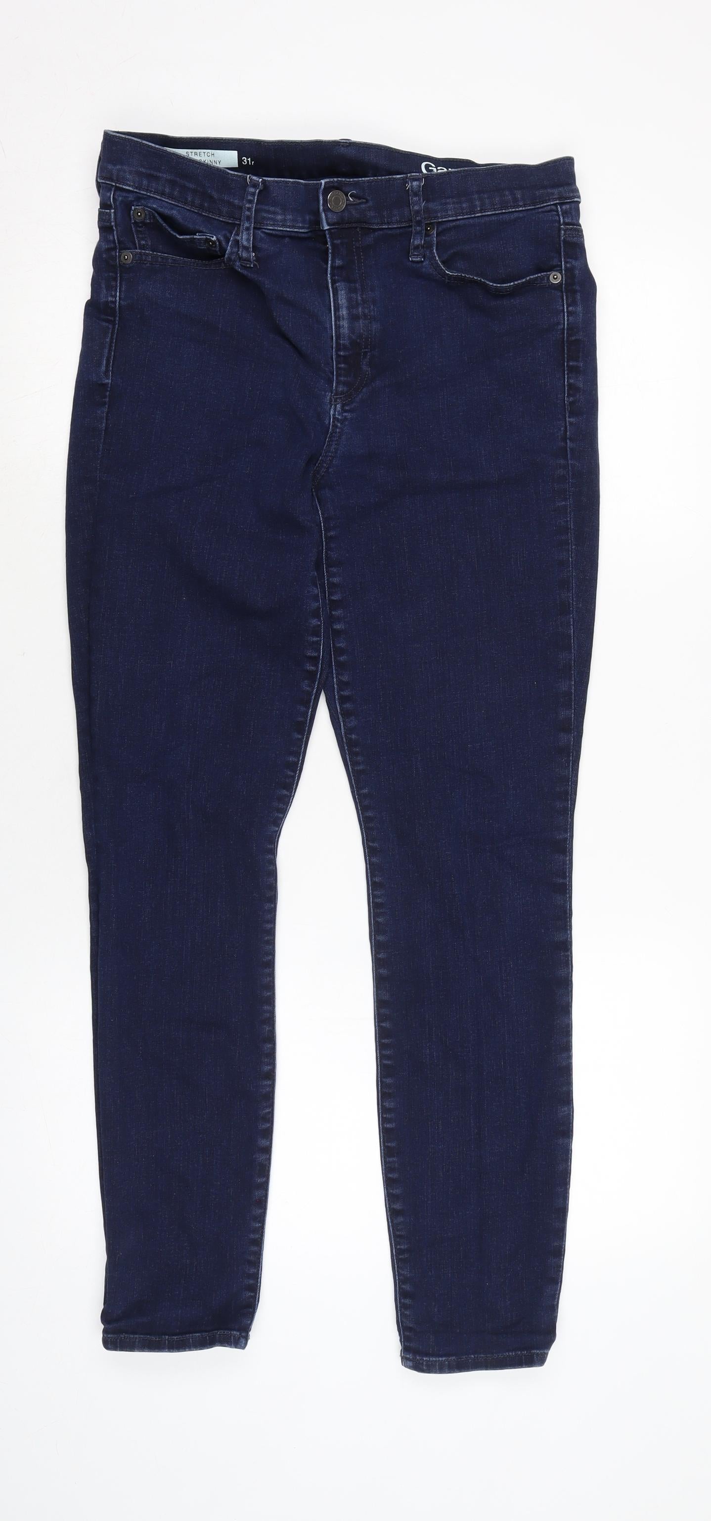 Gap Womens Blue Cotton Blend Skinny Jeans Size 30 in L28.5 in Regular Zip