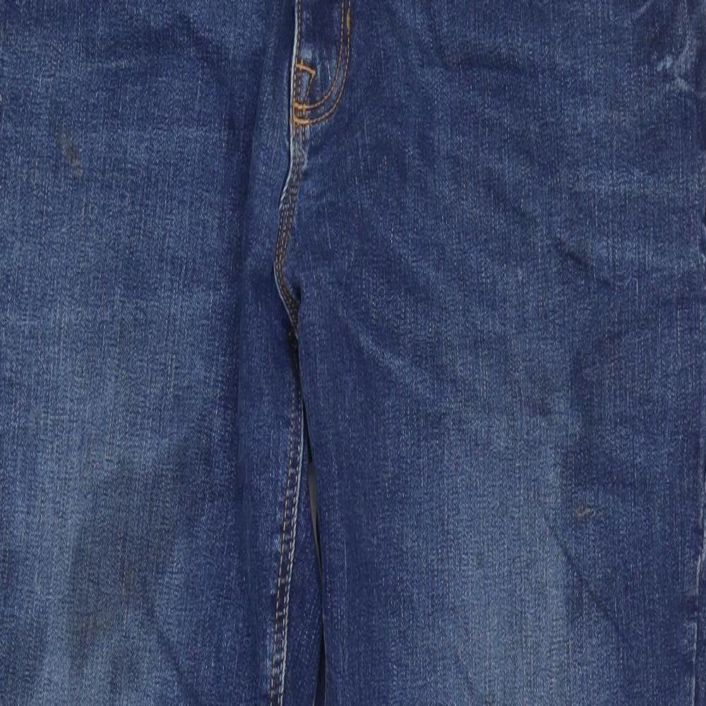 NEXT Mens Blue Cotton Blend Straight Jeans Size 36 in L29 in Regular Zip