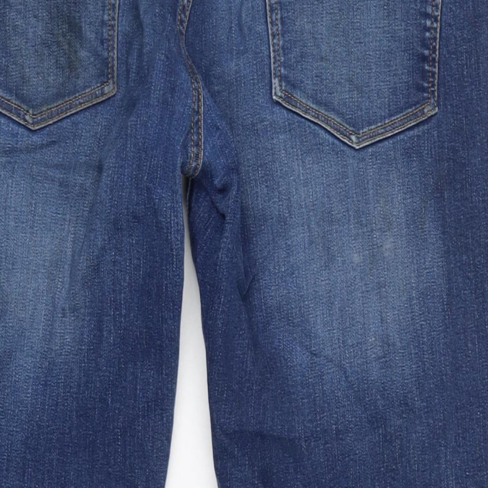 NEXT Mens Blue Cotton Blend Straight Jeans Size 36 in L29 in Regular Zip