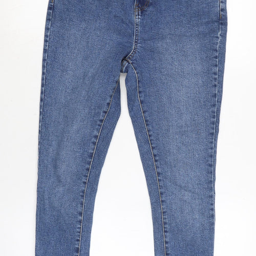 George Womens Blue Cotton Blend Tapered Jeans Size 10 L24 in Regular Zip