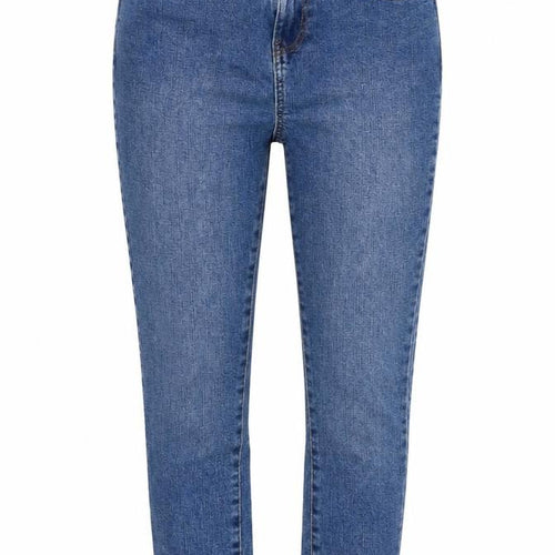 George Womens Blue Cotton Blend Tapered Jeans Size 10 L24 in Regular Zip