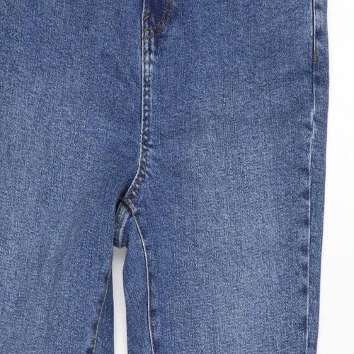 George Womens Blue Cotton Blend Tapered Jeans Size 10 L24 in Regular Zip