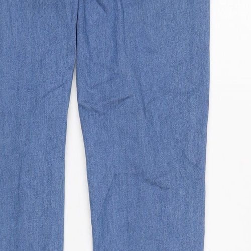 B you Womens Blue Cotton Tapered Jeans Size 8 L28 in Regular Zip