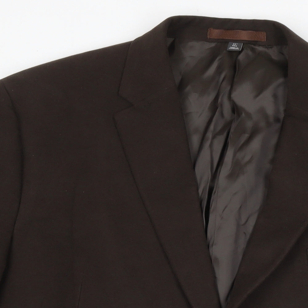 Marks and Spencer Mens Brown Cotton Jacket Suit Jacket Size 48 Regular