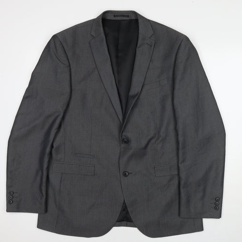 NEXT Mens Grey Polyester Jacket Suit Jacket Size 42 Regular