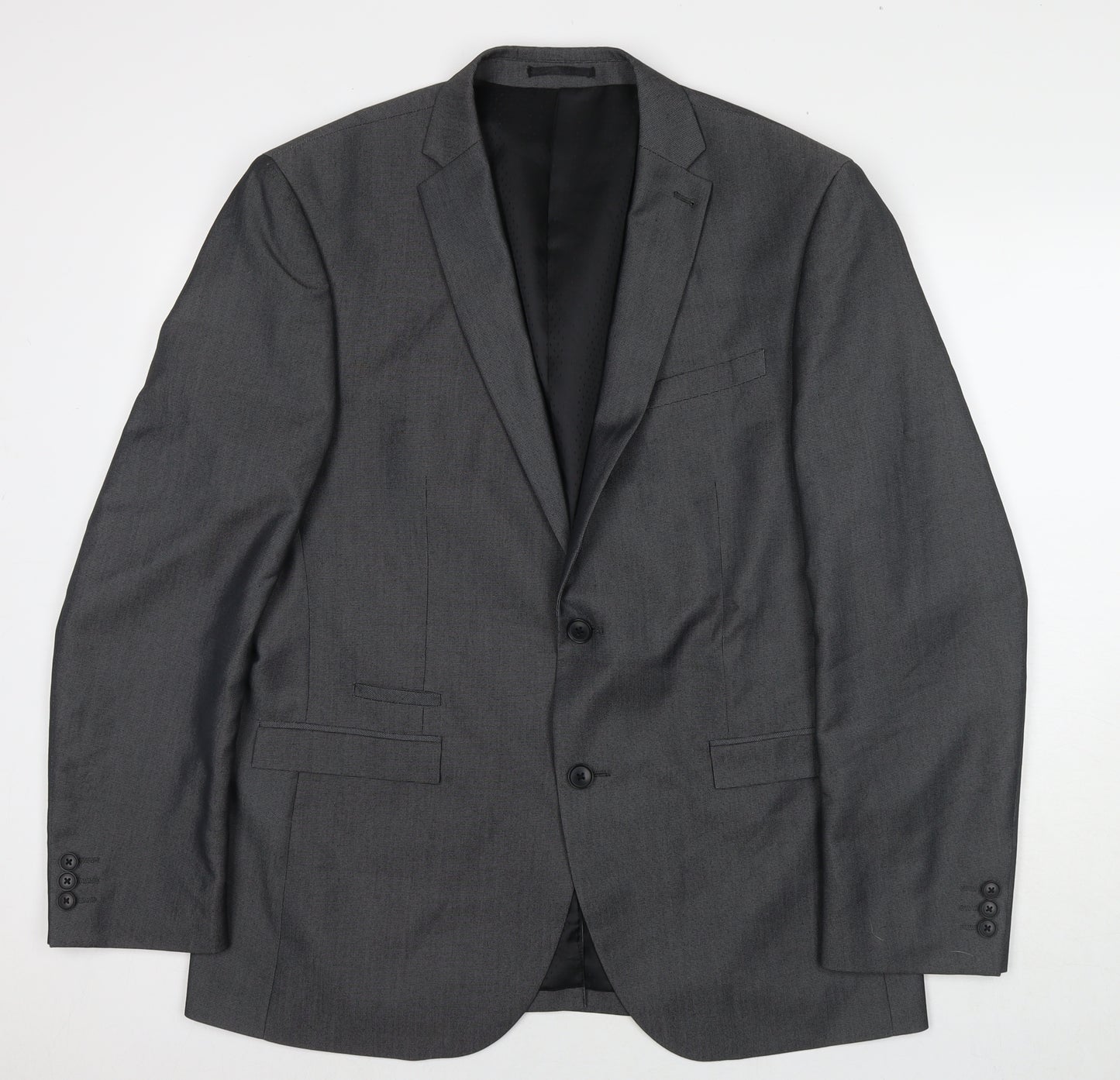 NEXT Mens Grey Polyester Jacket Suit Jacket Size 42 Regular