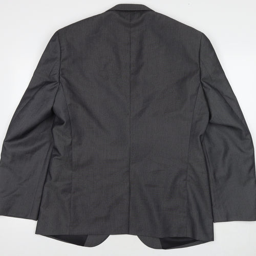 NEXT Mens Grey Polyester Jacket Suit Jacket Size 42 Regular