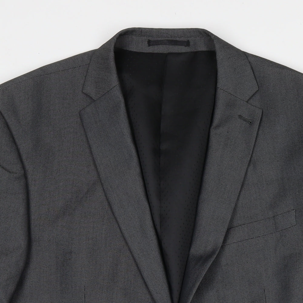 NEXT Mens Grey Polyester Jacket Suit Jacket Size 42 Regular