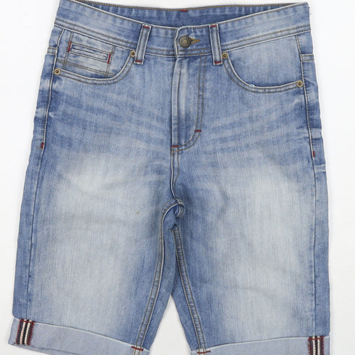 Denim & Co. Mens Blue Cotton Bermuda Shorts Size 28 in L11 in Regular Zip