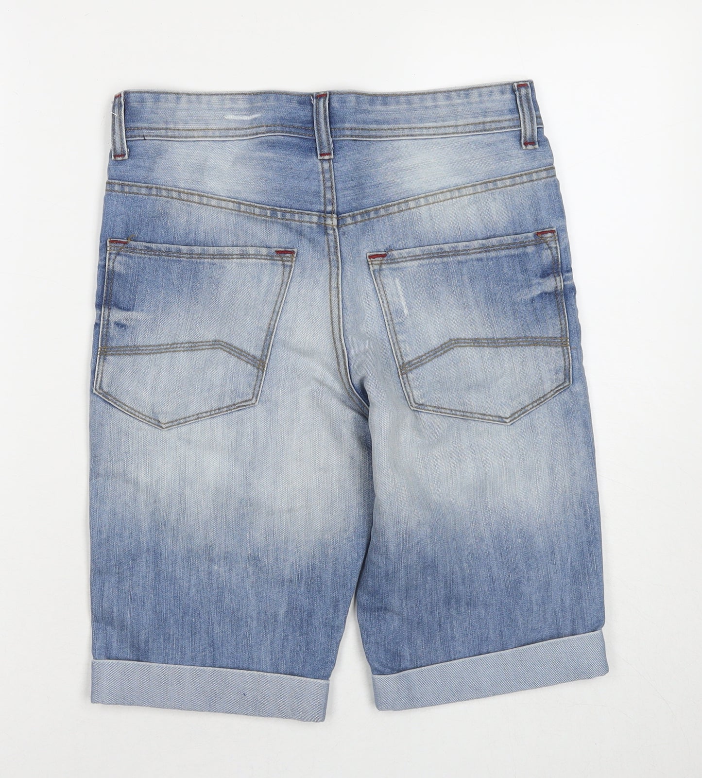 Denim & Co. Mens Blue Cotton Bermuda Shorts Size 28 in L11 in Regular Zip