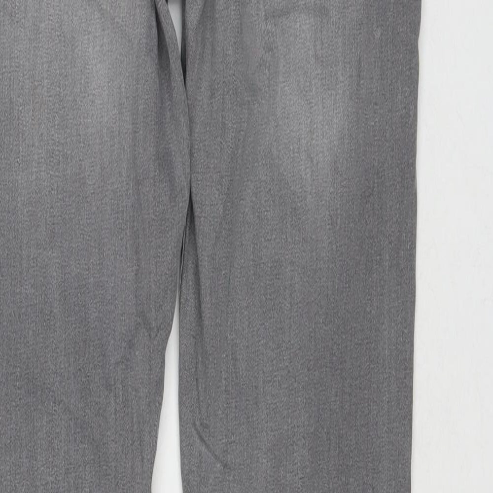NEXT Womens Grey Cotton Skinny Jeans Size 30 L28 in Regular Zip