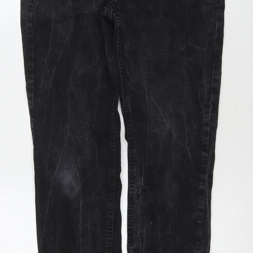 Denim & Co. Mens Black Cotton Straight Jeans Size 32 in L30 in Regular Zip