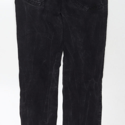 Denim & Co. Mens Black Cotton Straight Jeans Size 32 in L30 in Regular Zip