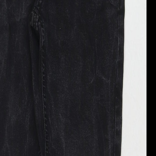 Denim & Co. Mens Black Cotton Straight Jeans Size 32 in L30 in Regular Zip