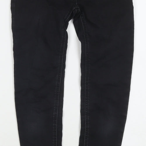 TU Girls Black Cotton Skinny Jeans Size 10 Years L24 in Regular Zip