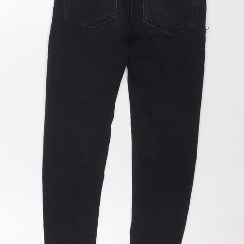 TU Girls Black Cotton Skinny Jeans Size 10 Years L24 in Regular Zip