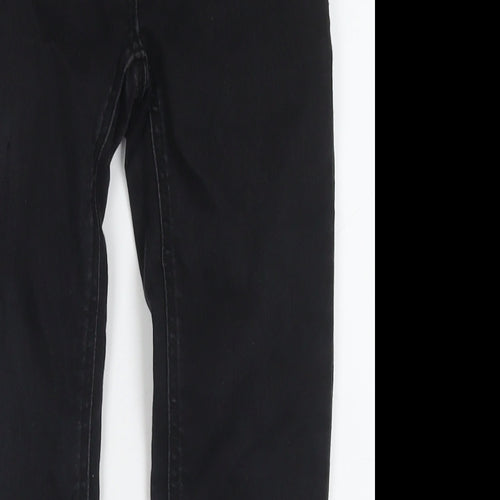 TU Girls Black Cotton Skinny Jeans Size 10 Years L24 in Regular Zip
