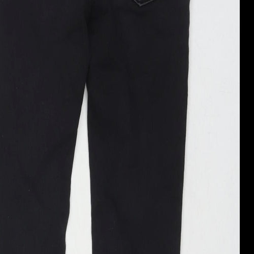 TU Girls Black Cotton Skinny Jeans Size 10 Years L24 in Regular Zip