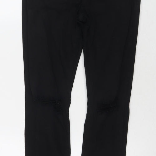 Topshop Womens Black Cotton Skinny Jeans Size 29 in L30 in Regular Zip