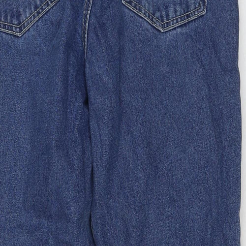 F&F Mens Blue Cotton Straight Jeans Size 36 in L30 in Regular Zip
