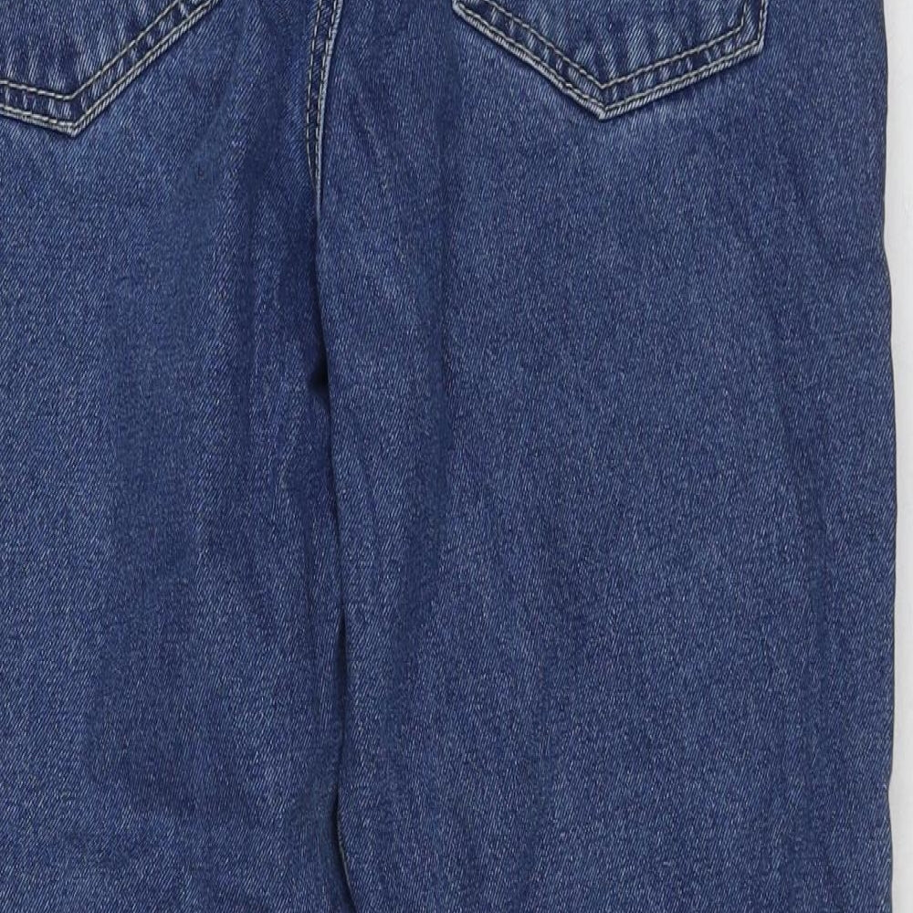 F&F Mens Blue Cotton Straight Jeans Size 36 in L30 in Regular Zip