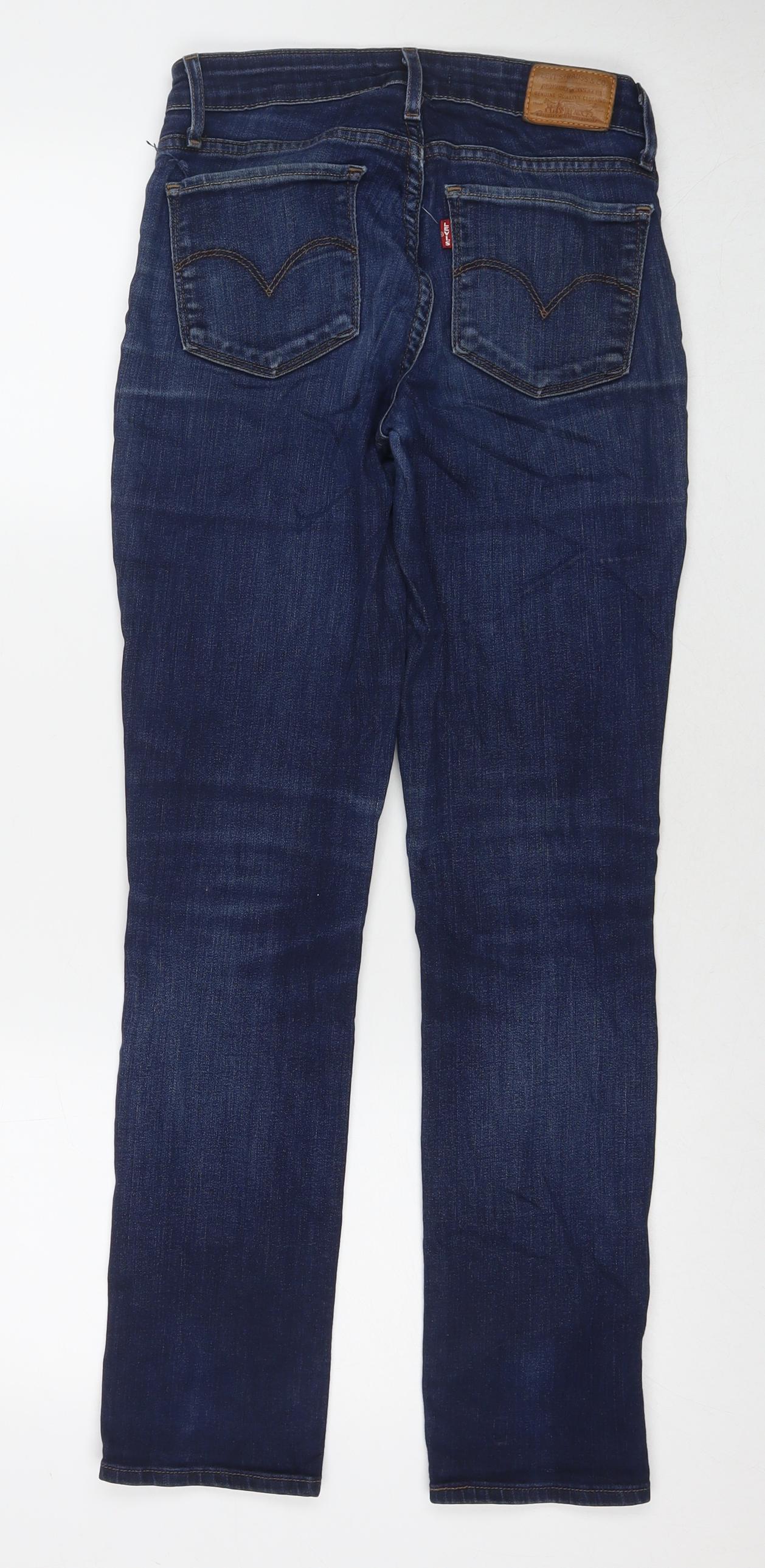 Levi's Womens Blue Cotton Skinny Jeans Size 26 in L30 in Regular Zip