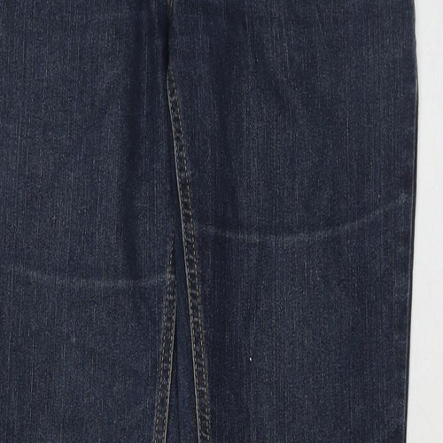 Denim & Co. Womens Blue Cotton Bootcut Jeans Size 10 L30 in Regular Zip