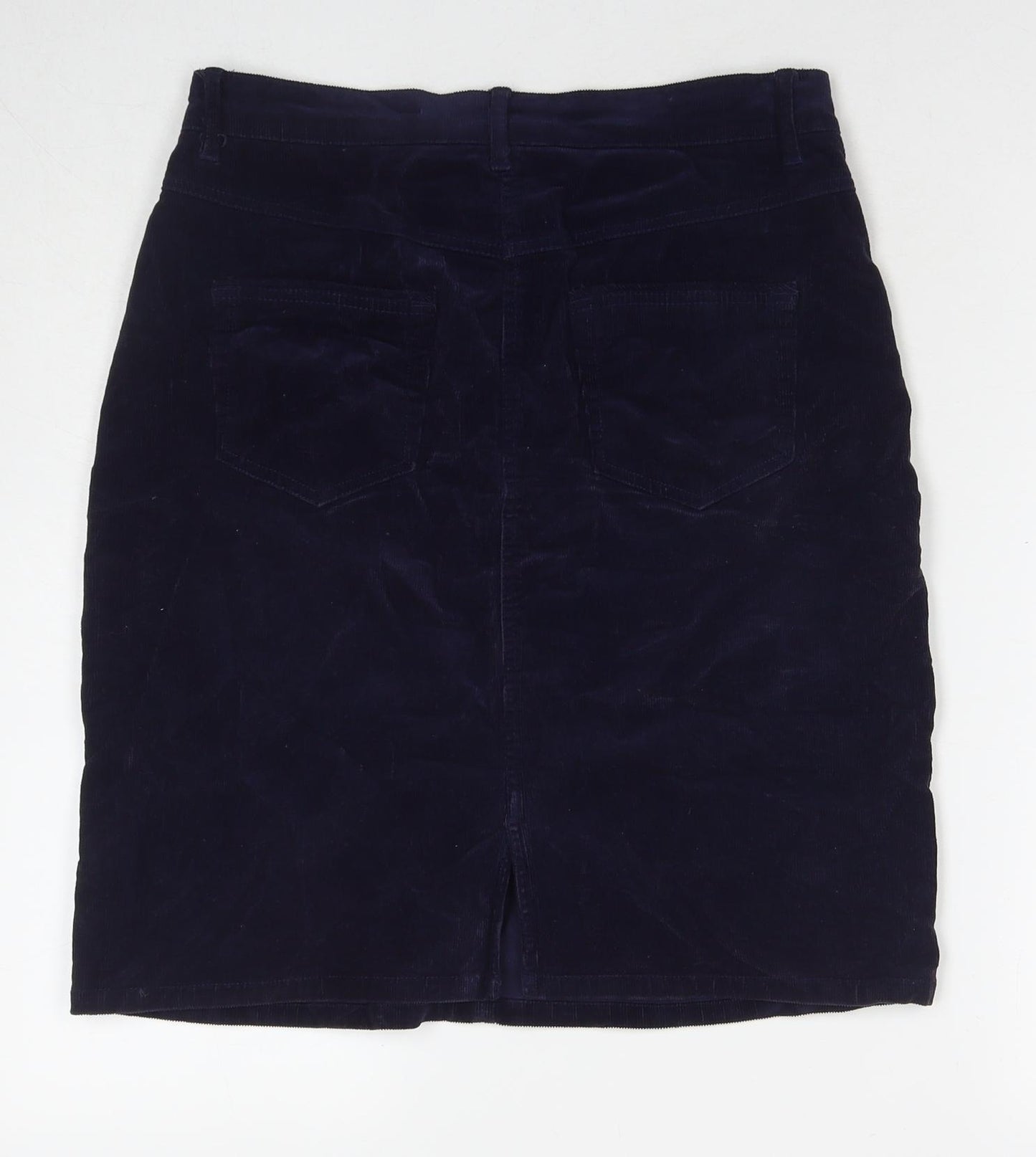 MANTARAY PRODUCTS Womens Blue Cotton A-Line Skirt Size 10 Zip