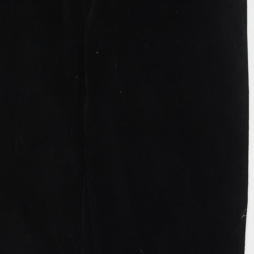 Cherokee Womens Black Cotton Trousers Size 14 L31 in Regular Zip