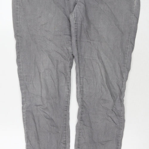 Dorothy Perkins Womens Grey Cotton Jegging Jeans Size 10 L28 in Regular Zip