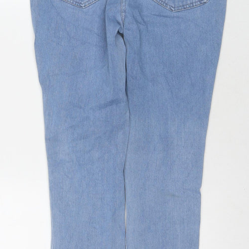 NEXT Womens Blue Cotton Skinny Jeans Size 10 L26 in Regular Zip