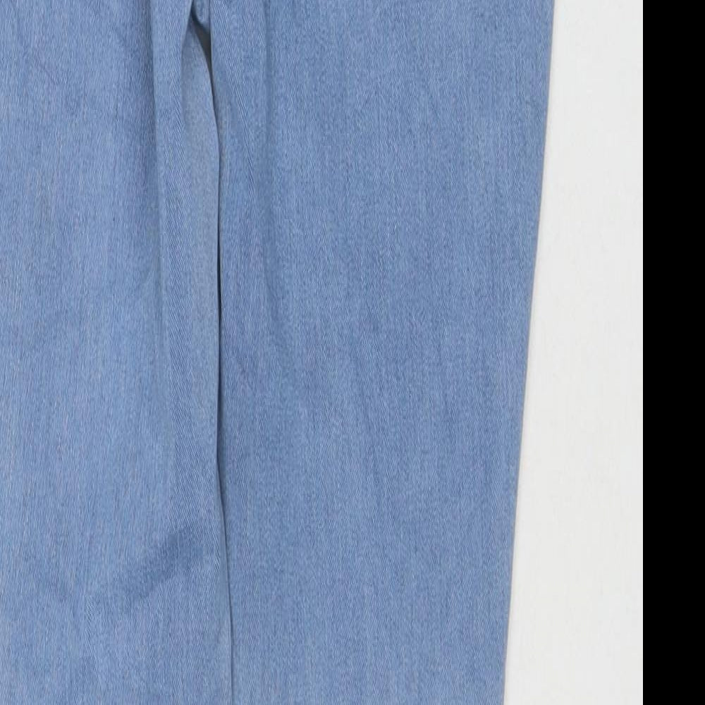 NEXT Womens Blue Cotton Skinny Jeans Size 10 L26 in Regular Zip