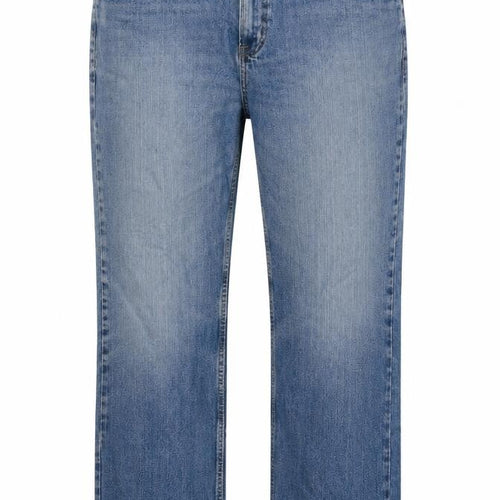 ACW85 Womens Blue Cotton Straight Jeans Size 38 in L32 in Regular Zip