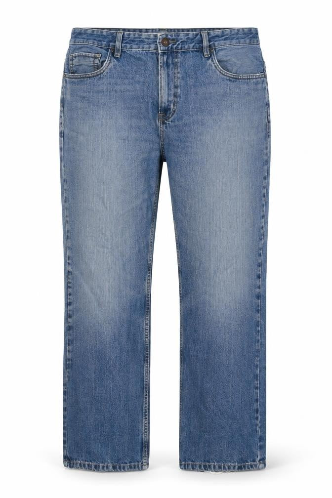 ACW85 Womens Blue Cotton Straight Jeans Size 38 in L32 in Regular Zip