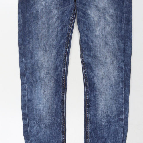 Denim & Co. Womens Blue Cotton Skinny Jeans Size 10 L29 in Regular Zip