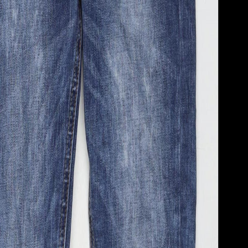 Denim & Co. Womens Blue Cotton Skinny Jeans Size 10 L29 in Regular Zip