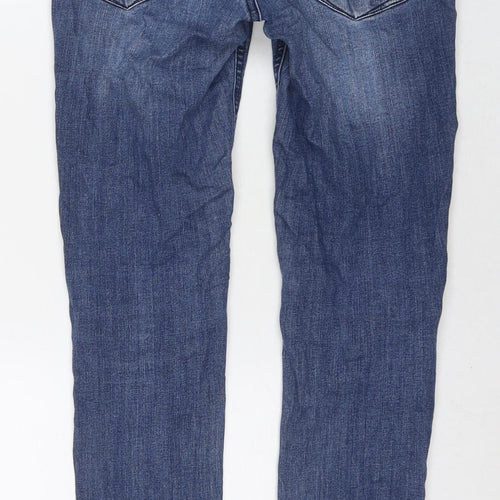 Denim & Co. Womens Blue Cotton Skinny Jeans Size 8 L29 in Regular Zip